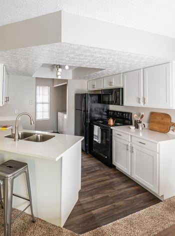 Large kitchen with pantry